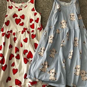H&M Kids Dresses - Red Hearts and Blue Puppies